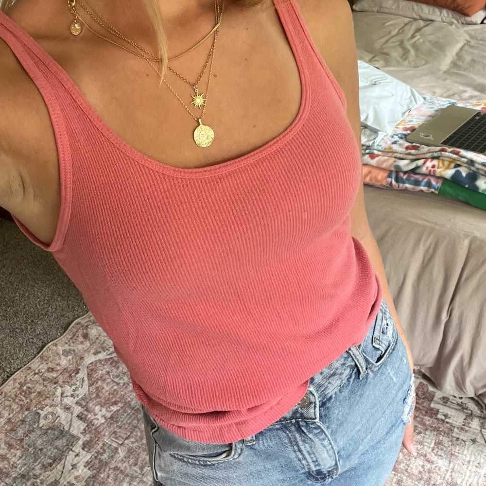 Jockey Coral Ribbed Tank Top